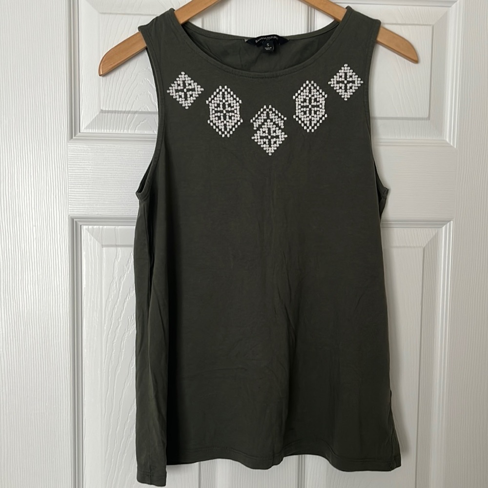 Banana Republic Green Open Back Tank Top